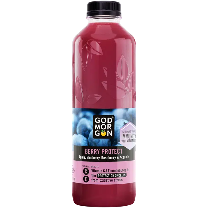 God Morgon Berry Protect täysmehu C&E-vitamiinit 850 ml