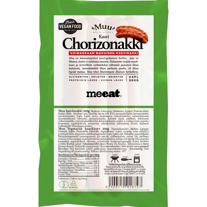 MUU Kasvipohjainen Chorizonakki 200g