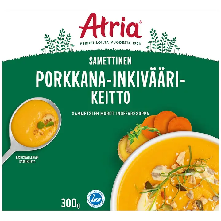 Atria Samettinen Porkkana-Inkiväärikeitto 300g