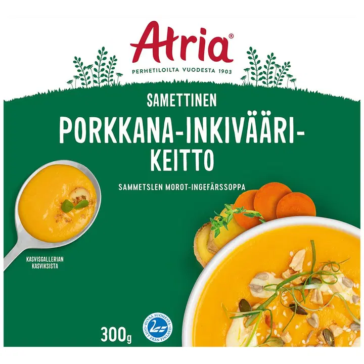 Atria Samettinen Porkkana-Inkiväärikeitto 300g