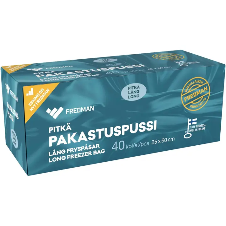 Fredman pitkä pakastuspussi 25x60cm 40kpl