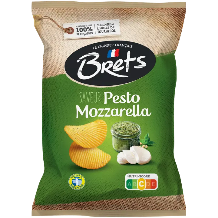 Brets kartulikrõpsud pesto ja mozzarella maitselised 125g