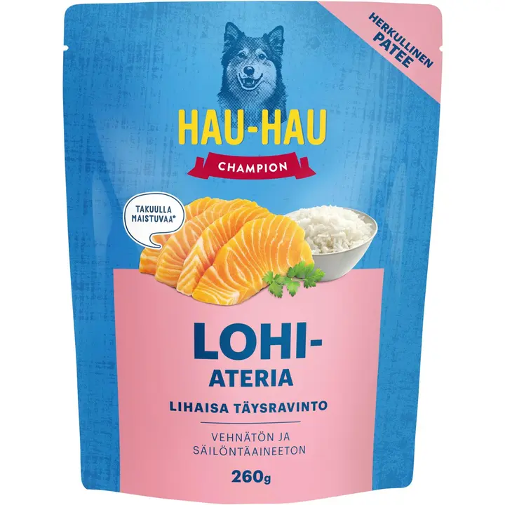 Hau-Hau Champion Lohiateria täysravinto 260 g