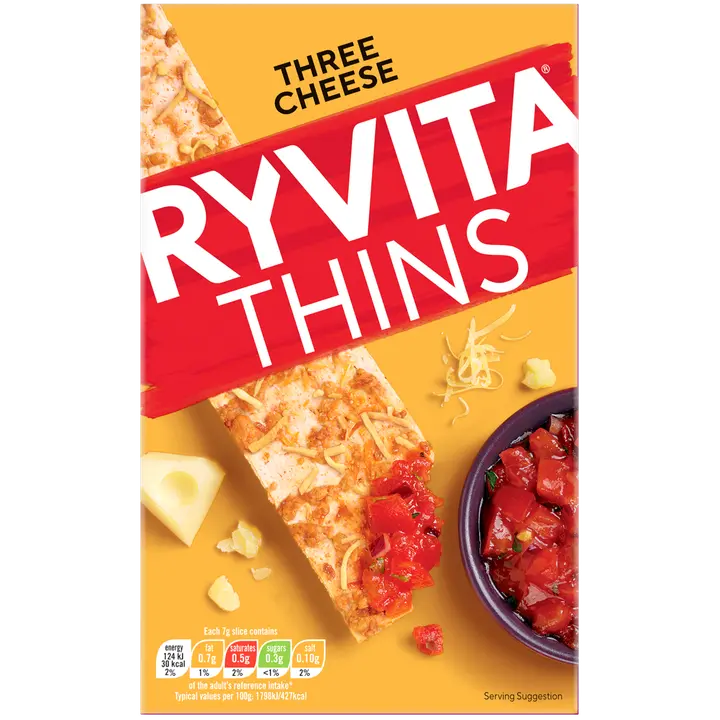 Ryvita Kolme juustoa ohut keksi 125g
