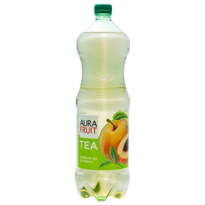 Aura Fruit Tea rohelise tee-virsiku maitsega jook 1,5L