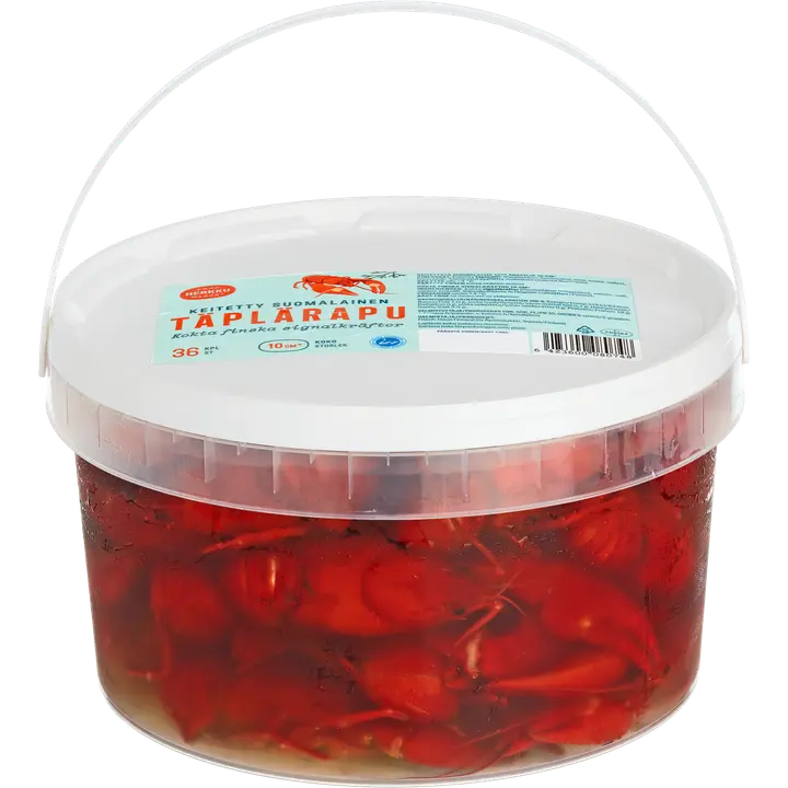 Herkku keitetyt suomalaiset täpläravut 10 cm 36 kpl