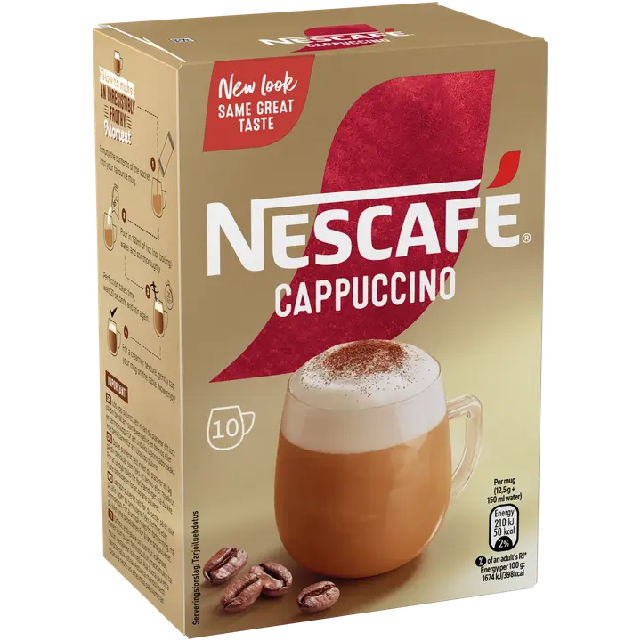 Nescafé 10kpl/125g Cappuccino erikoispikakahvi annospussi