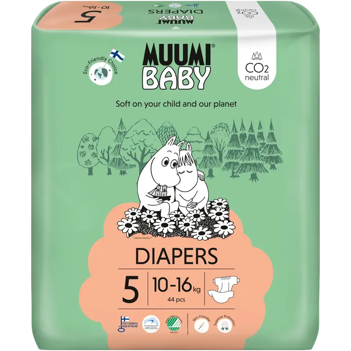 Muumi Baby teipmähkmed Diapers 5, 10-16 kg, 44 tk