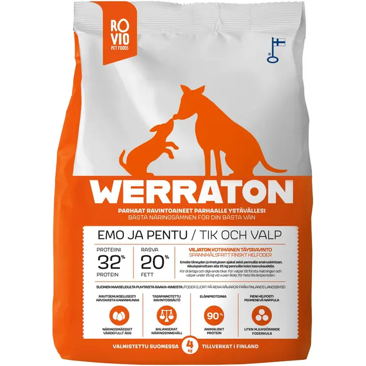 RPF Werraton Emo ja Pentu koiranruoka 4 kg