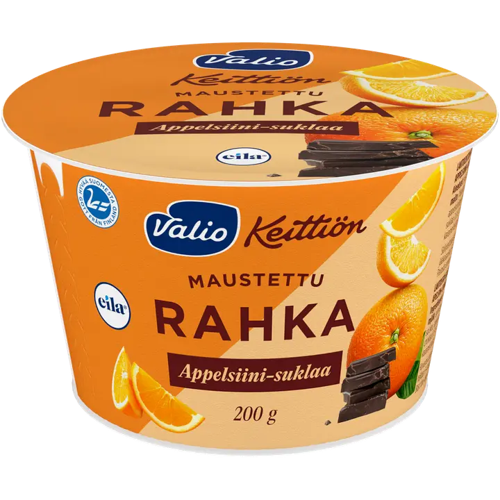 Valio Keittiön maustettu rahka 200 g appelsiini-suklaa laktoositon