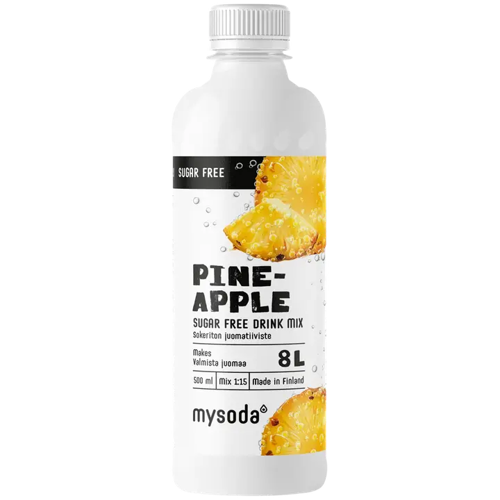 Mysoda Ananas Sokeriton Virvoitusjuomatiiviste 500ml