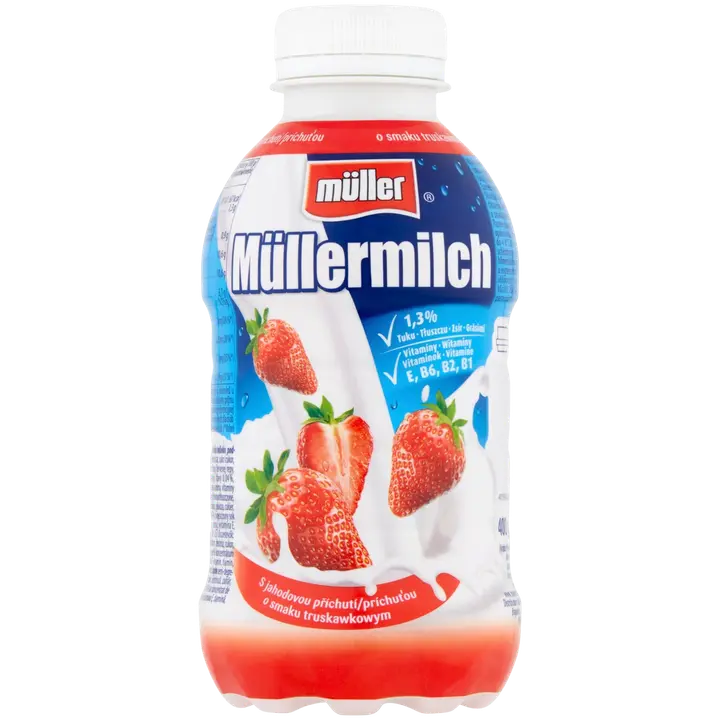 Müller maasikamaitseline piimajook 1,4%, 400g