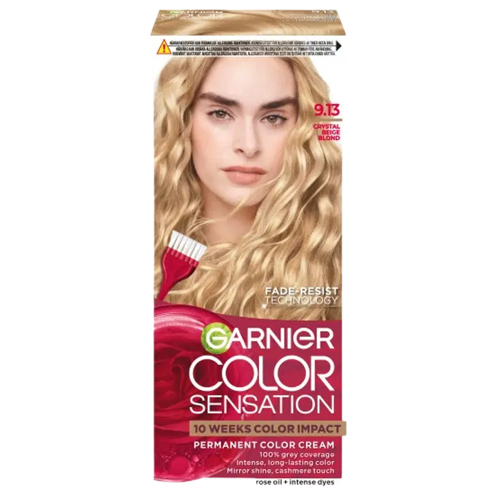 Garnier Color Sensation 9.13 Cristal Beige Blond Kirkas kristallinvaalea kestoväri 1 kpl