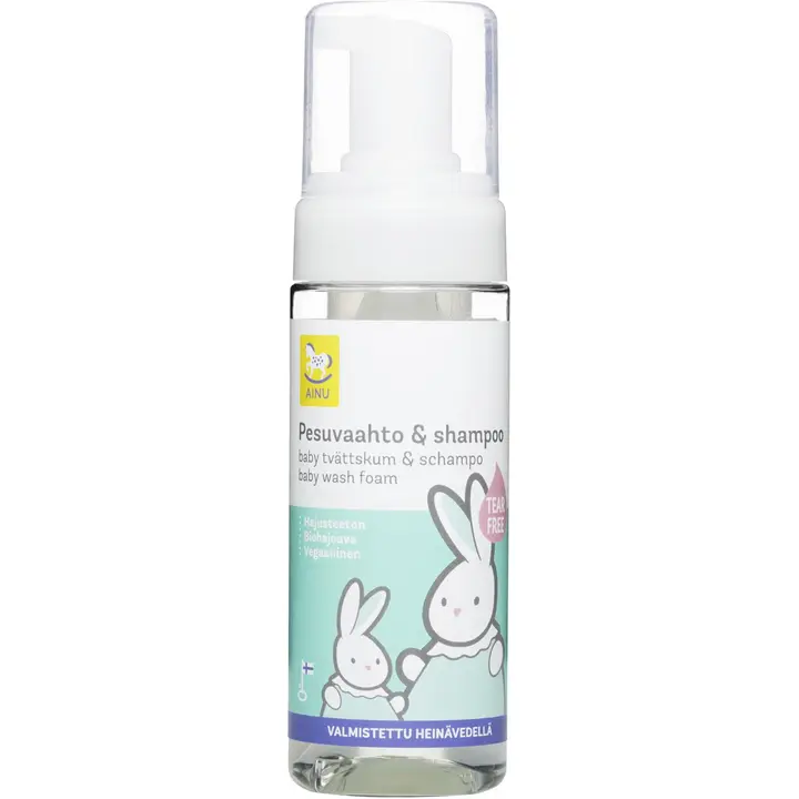 Ainu 150ml Pesuvaahto & shampoo hajusteeton