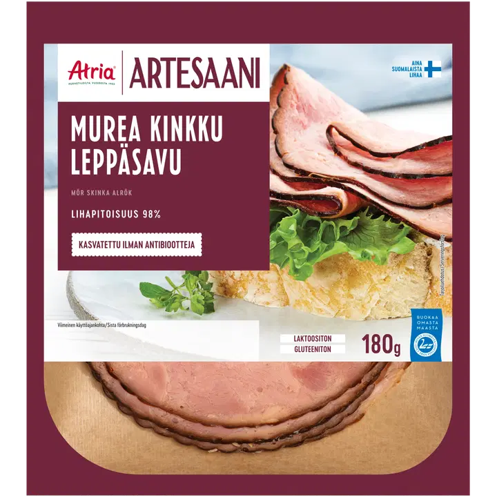 Atria Artesaani Murea Kinkku Leppäsavu 180g