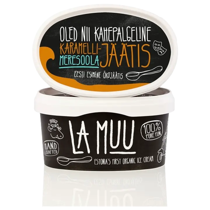 Karamelli-meresoolajäätis, öko 400 g