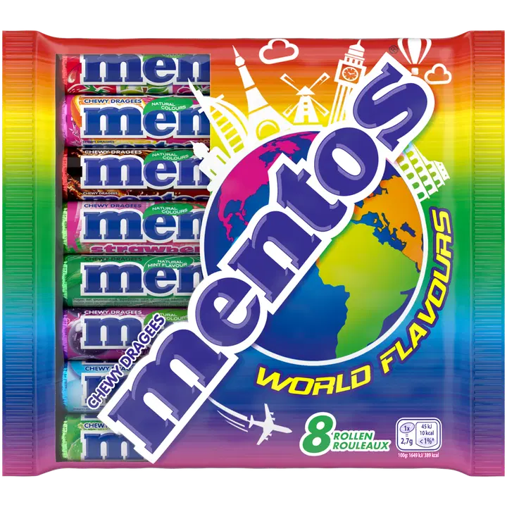 Mentos World Flavours pastilli 8x37,5g