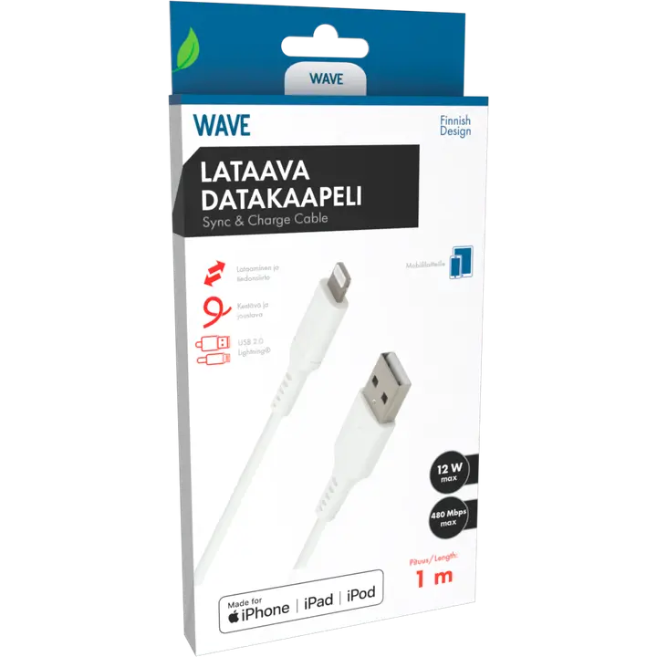 Datakaabel Apple lightning(MFI)ühendustega 1 m