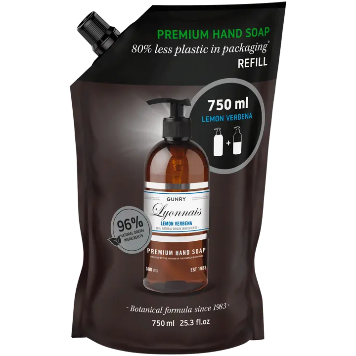 Gunry Nestesaippua lemon verbena refill 750ml