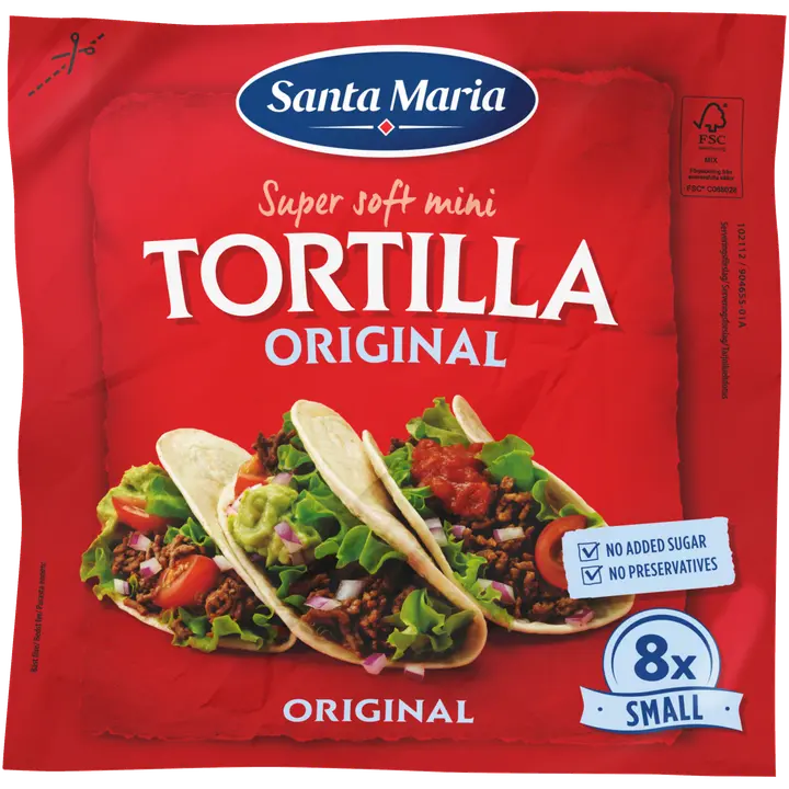 Santa Maria Tortilla Original Small vehnätortilla 8 kpl, 200 g