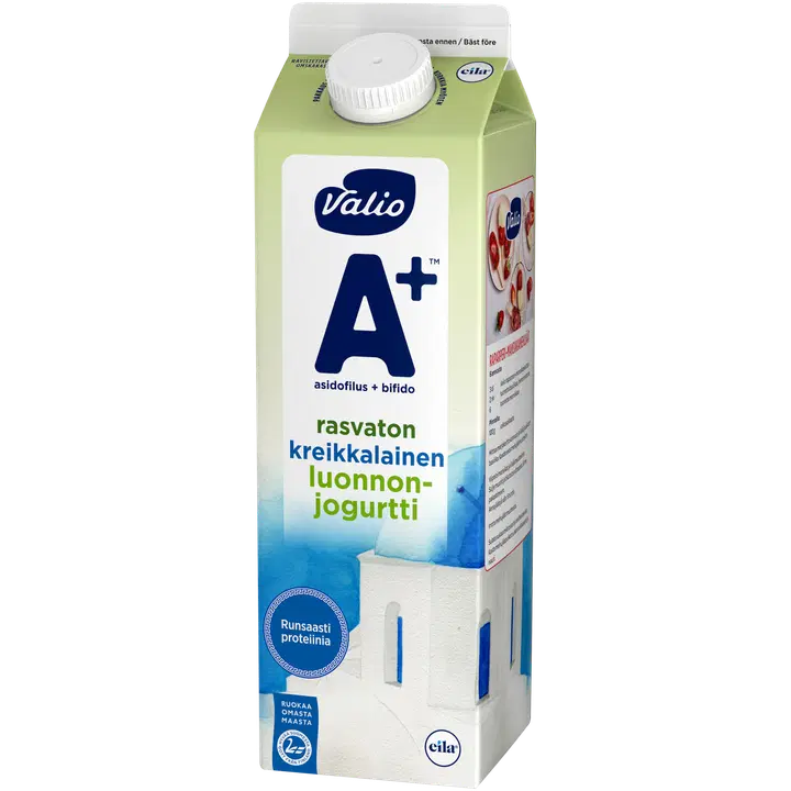 Valio A+™ grekisk naturell yoghurt fettfri laktosfri 1 kg