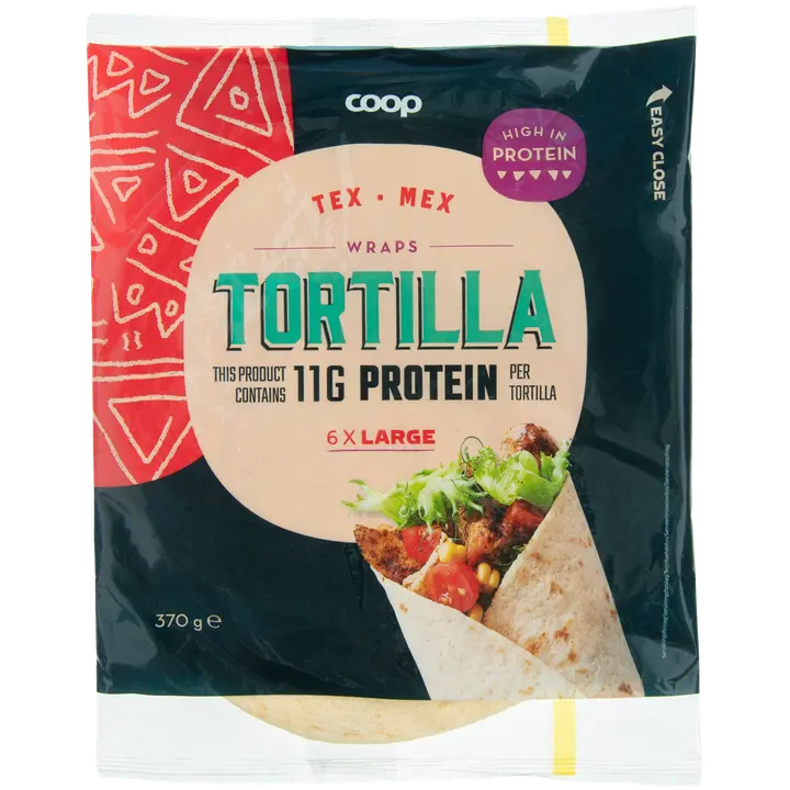 Coop proteiinitortilla 370 g 6 kpl