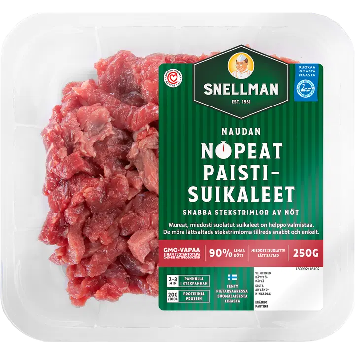 Snellman Naudan nopeat paistisuikaleet 250g