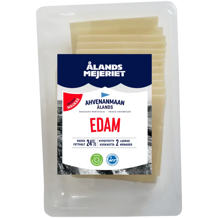 Ahvenanmaan 200g Edam 24% viipaleet