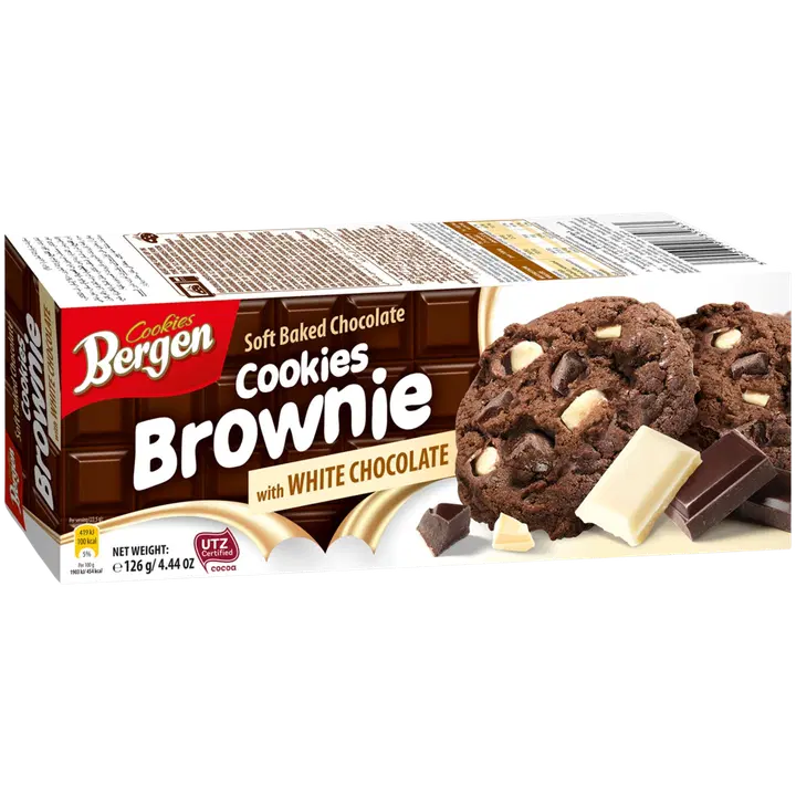 Bergen Soft Baked Chocolate Cookies Brownie with white chocolate 126g