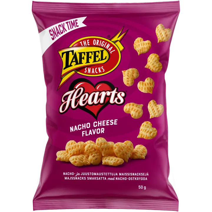 Taffel Hearts maitsestatud maisisüdamed 50g