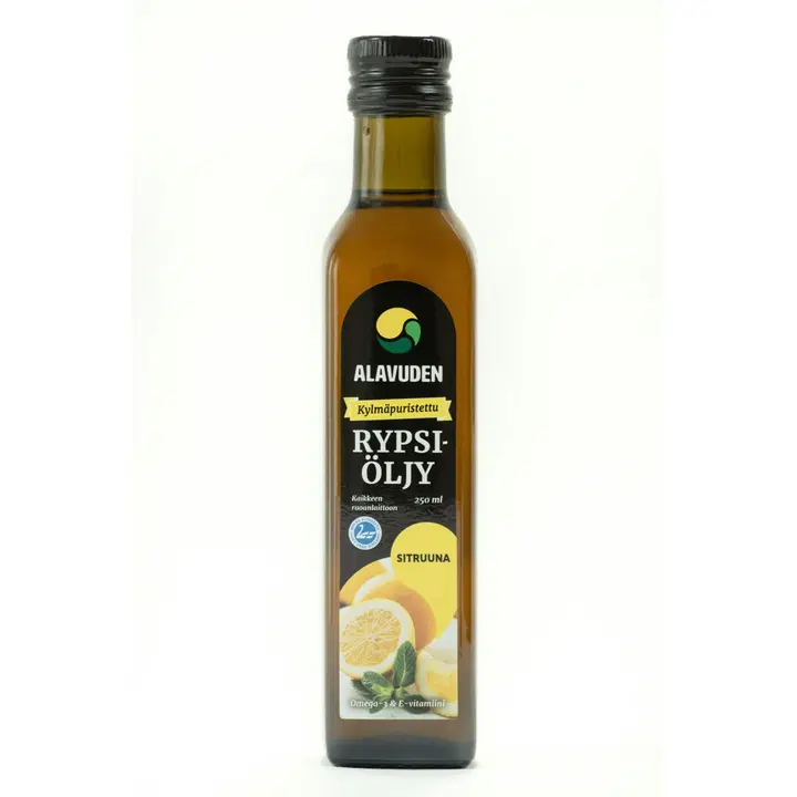 Alavuden kylmäpuristettu rypsiöljy SITRUUNA 250 ml