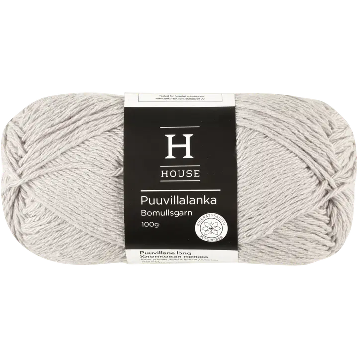 House bomullsgarn recycled Aran 100 g