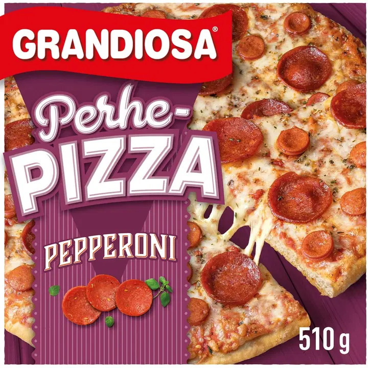 Grandiosa pepperoni familjepizza, pepperonikorv och ost 510g