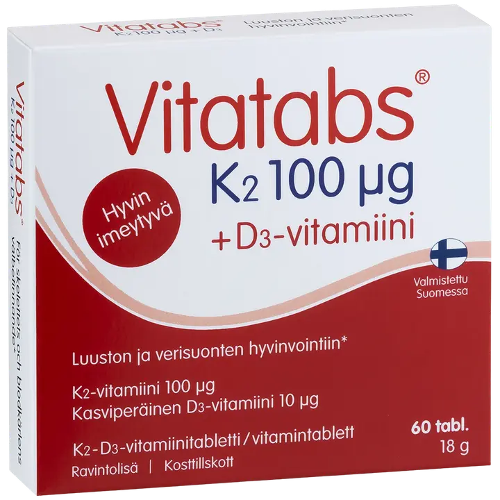 Vitatabs K2 100 + D3-vitamiini 60 tabl