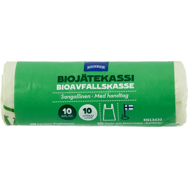 Rainbow prügikotid 10 l, 10 tk, bio