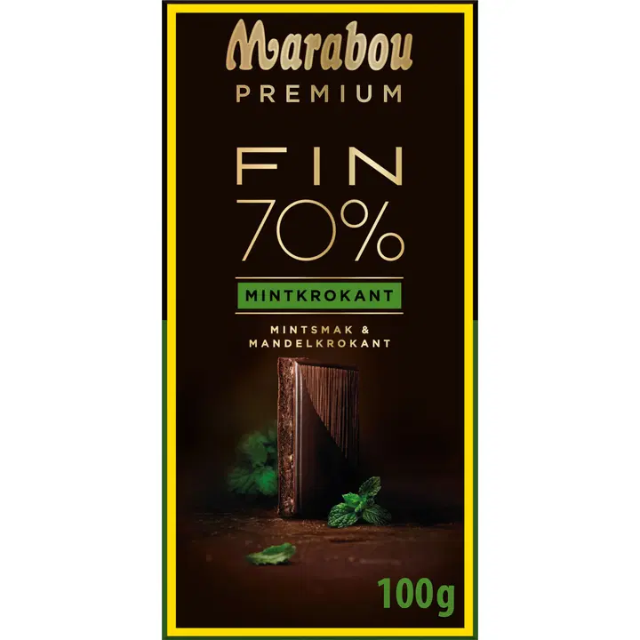 Marabou Premium FIN 70% Mint suklaalevy 100g
