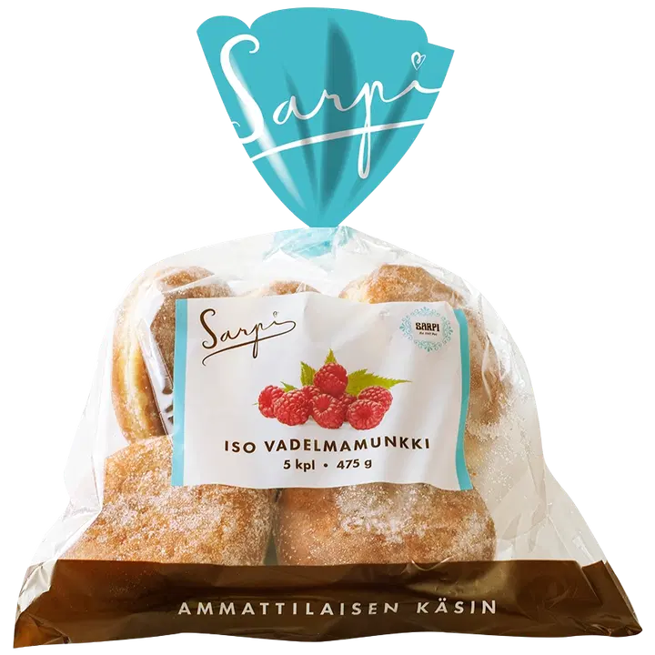 Sarpi Iso Vadelmamunkki 5kpl/475g
