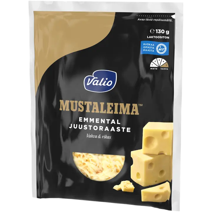 Valio Mustaleima™ Emmental e130 g juustoraaste