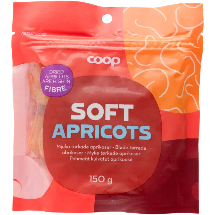 Coop pehmeät kuivatut aprikoosit 150 g