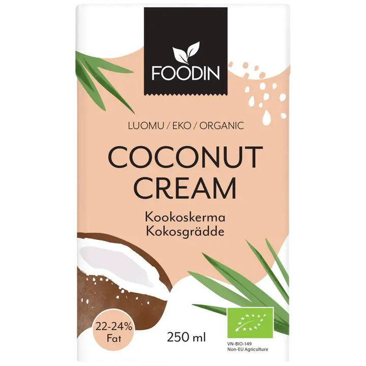 Foodin paks kookosejook (24%), ökoloogiline, 250 ml