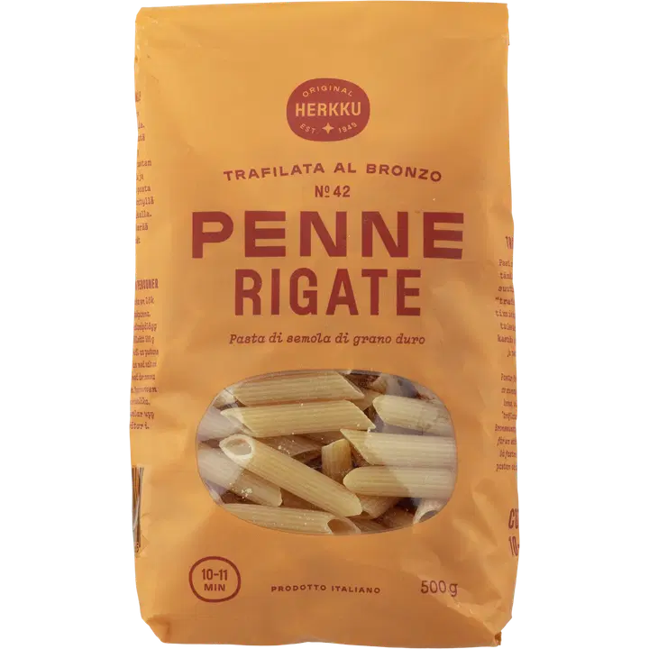 Herkku Penne rigate durumpasta 500 g