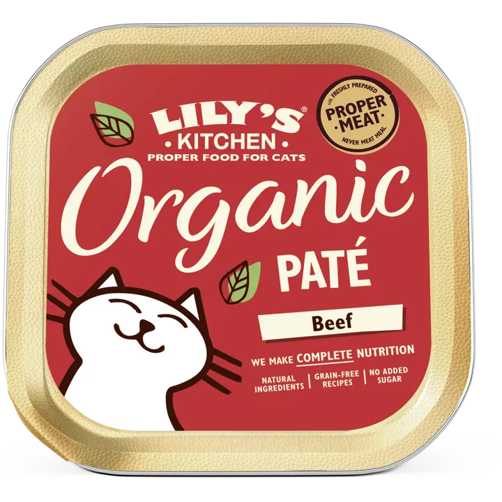Lily's Kitchen 85g Organic Paté nautaa luomukissanruoka