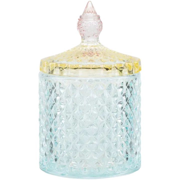 Dekoratiiv klaaspurk linna sinine s