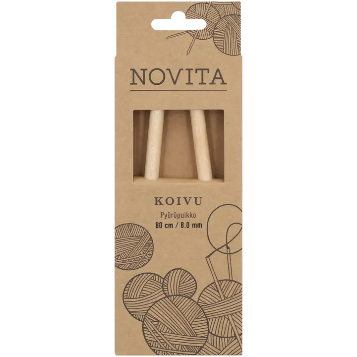 Novita Pyöröpuikko koivu 80cm - 8mm