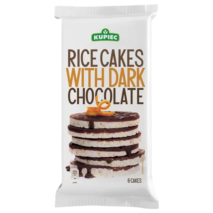 Riisivahvlid tumeda šokolaadiga, 90 g