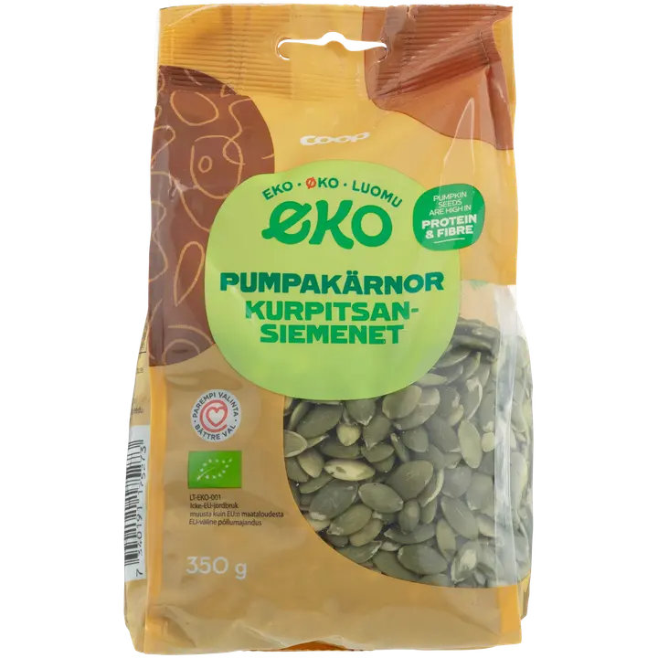 Coop kurpitsansiemenet luomu 350 g