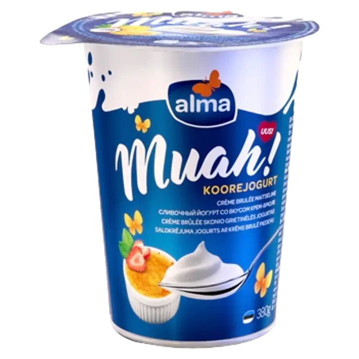 Alma Muah! creme-brulee koorejogurt, 380 g