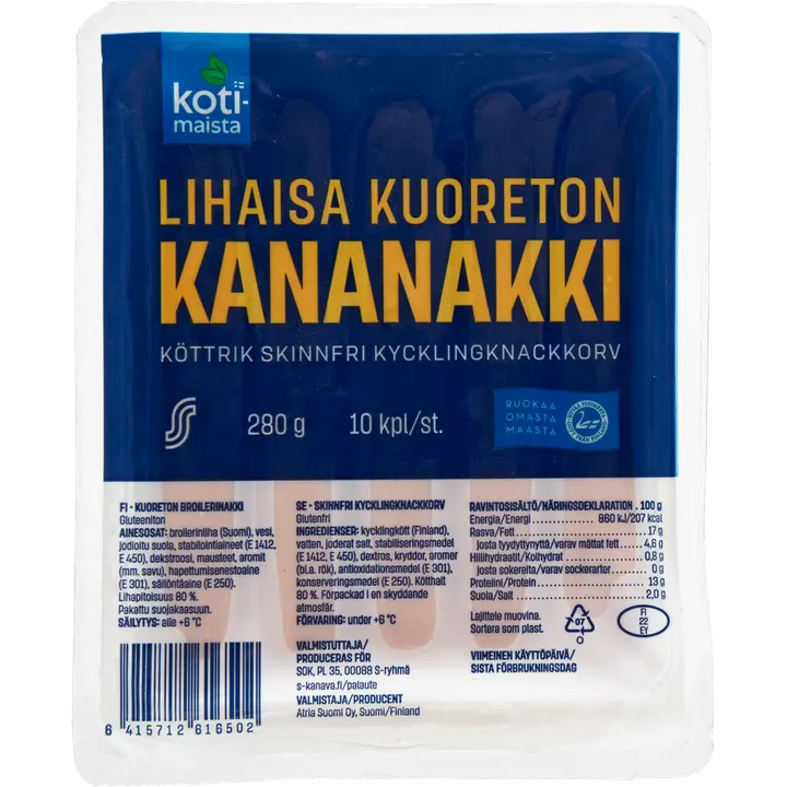 Kotimaista Lihaisa Kuoreton Kananakki 280g