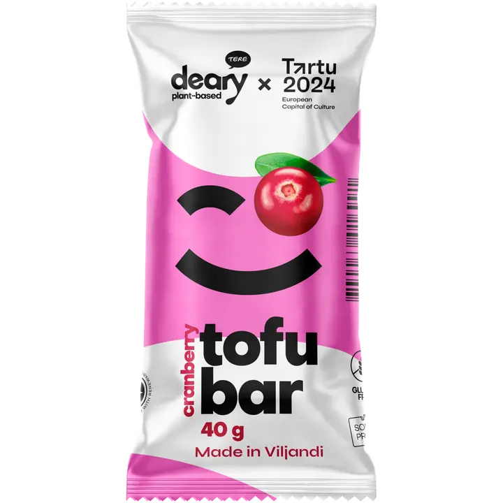 Deary glasuuritud tofu jõhvika batoonike 40g