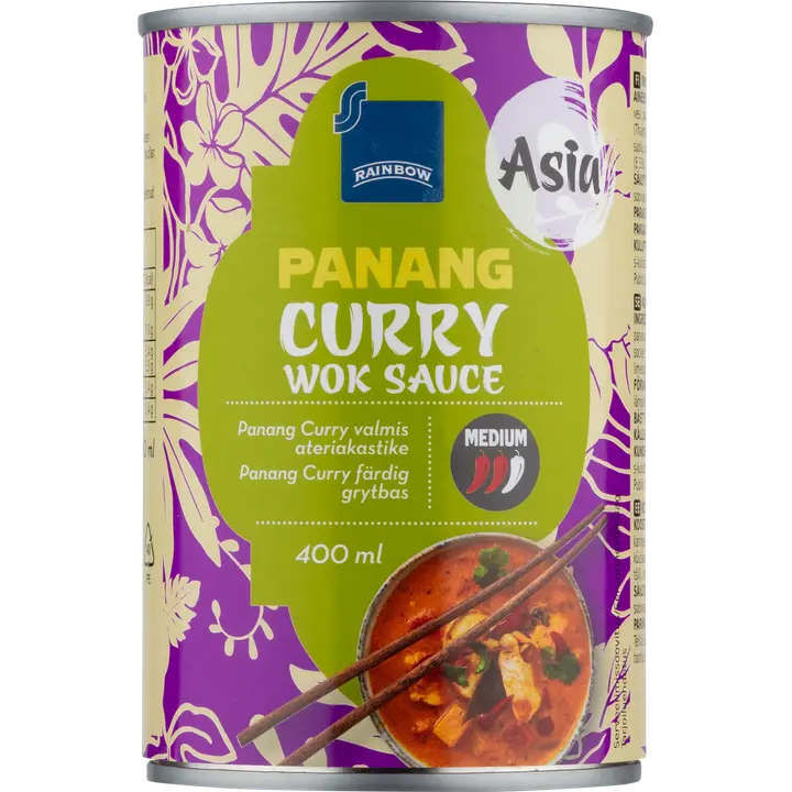 Rainbow panang-currytahnaa sisältävä kookosmaito 400 ml